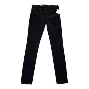 AG Adriano Goldschmied Legging Ankle Super Skinny Black Corduroy Jeans Size 0 24